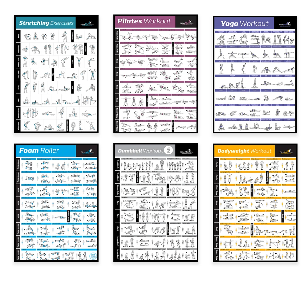 Home Gym Yoga - Body Exercise Training Chart Workout Home