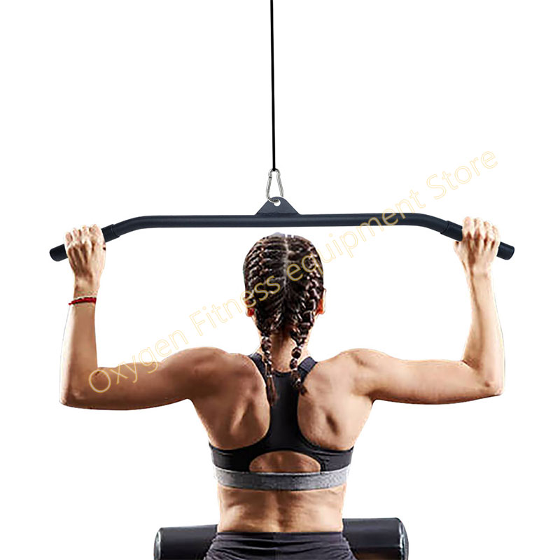 Home Gym Cable Machine - 29/39/48 Inch LAT Pulldown Bar Attachments