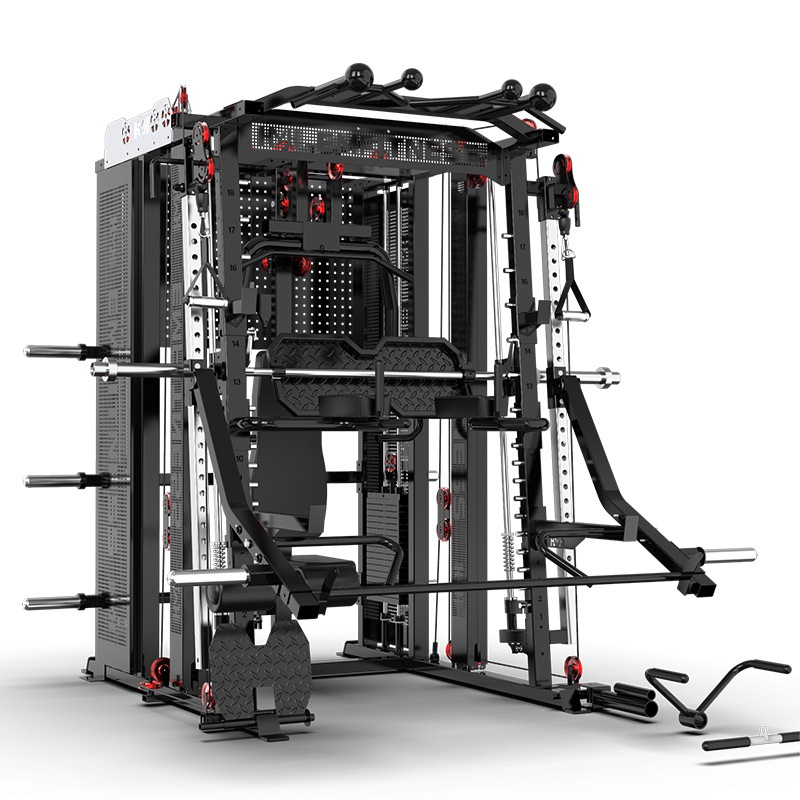 Home Gym Cable Machine - Fitness Equipment Multifunctional Steel Smith Fitness