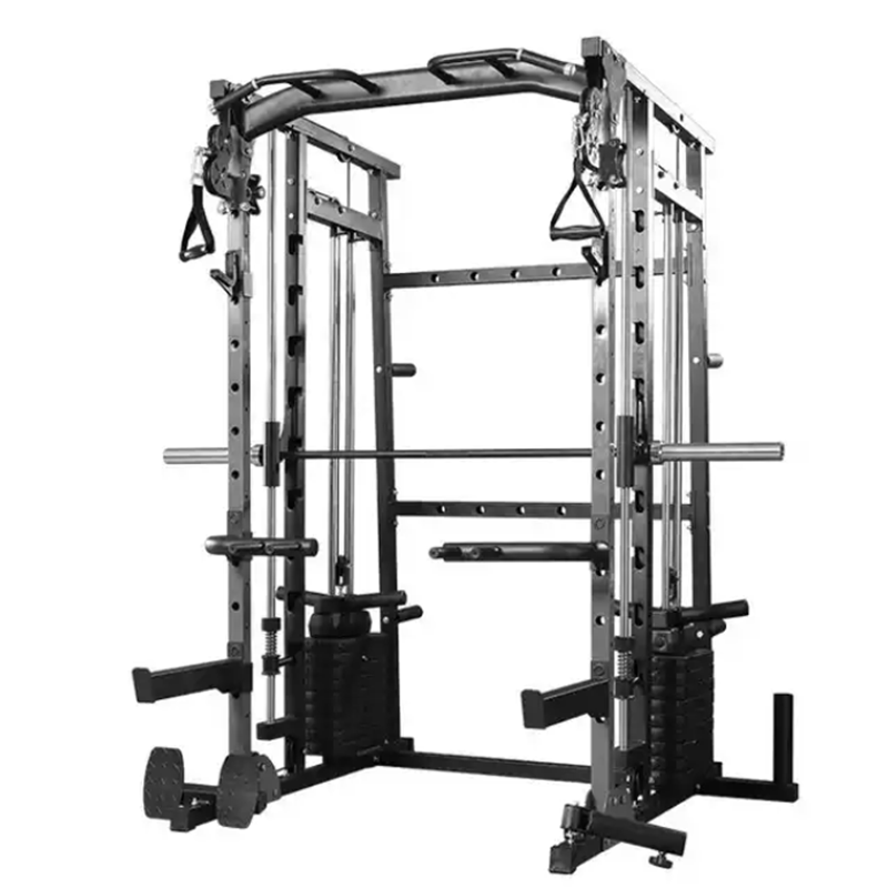 Home Gym Cable Machine - Heavy Duty All-in-One Smith Machine For
