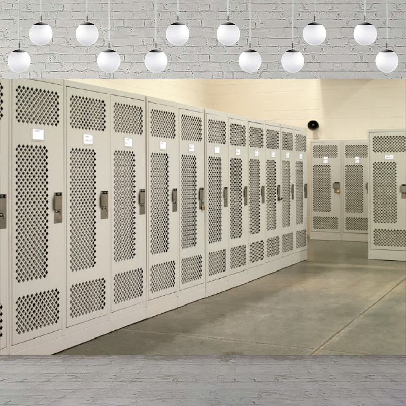 Home Gym Old School - Photography Backdrop Old School Locker White