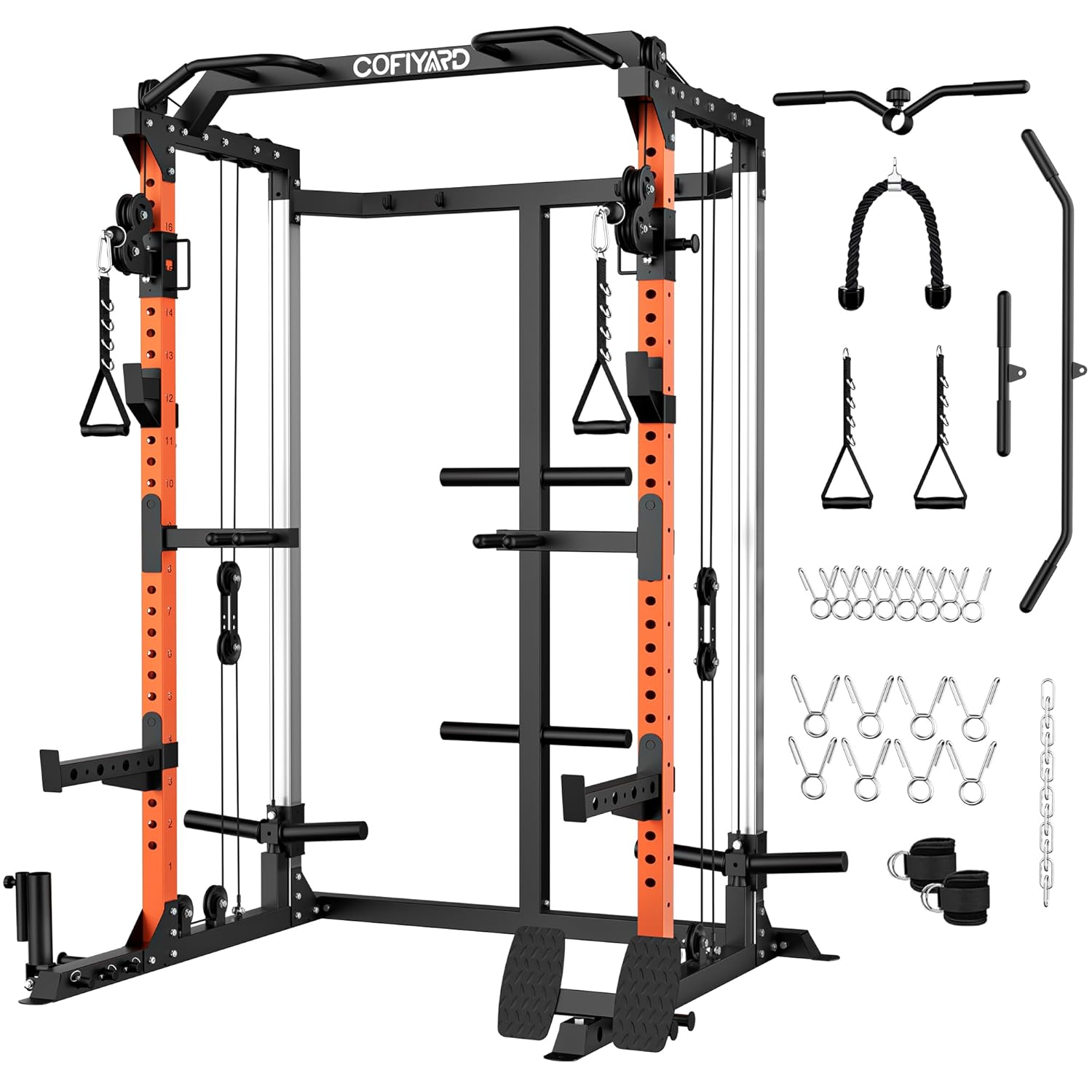 Home Gym Cable Machine - Power Cage, Power Rack with Dual