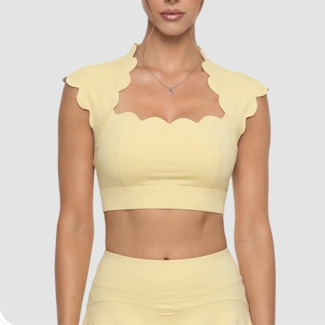 Home Gym Women - Pad Wavy Women Sports Vest Yoga