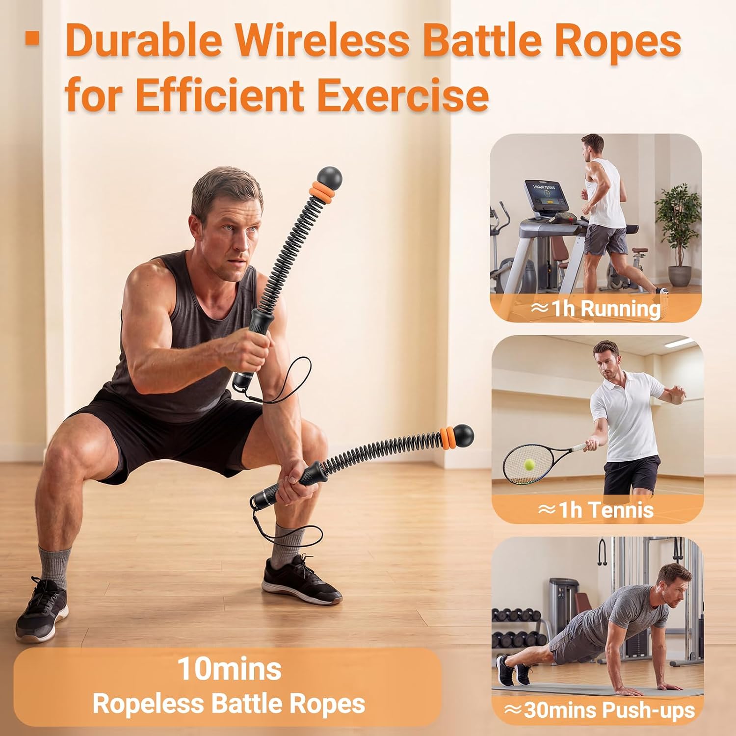 Adjustable Ropeless Battle Rop - Home Gym Women ulasan dan harga