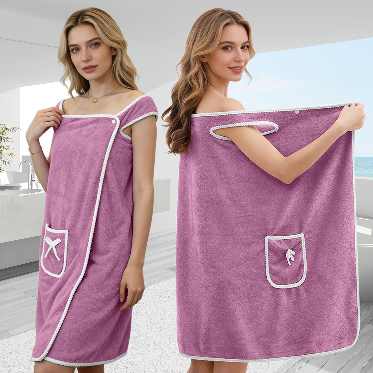 Fast Drying Wearable Bath Towe - Home Gym Women ulasan dan harga