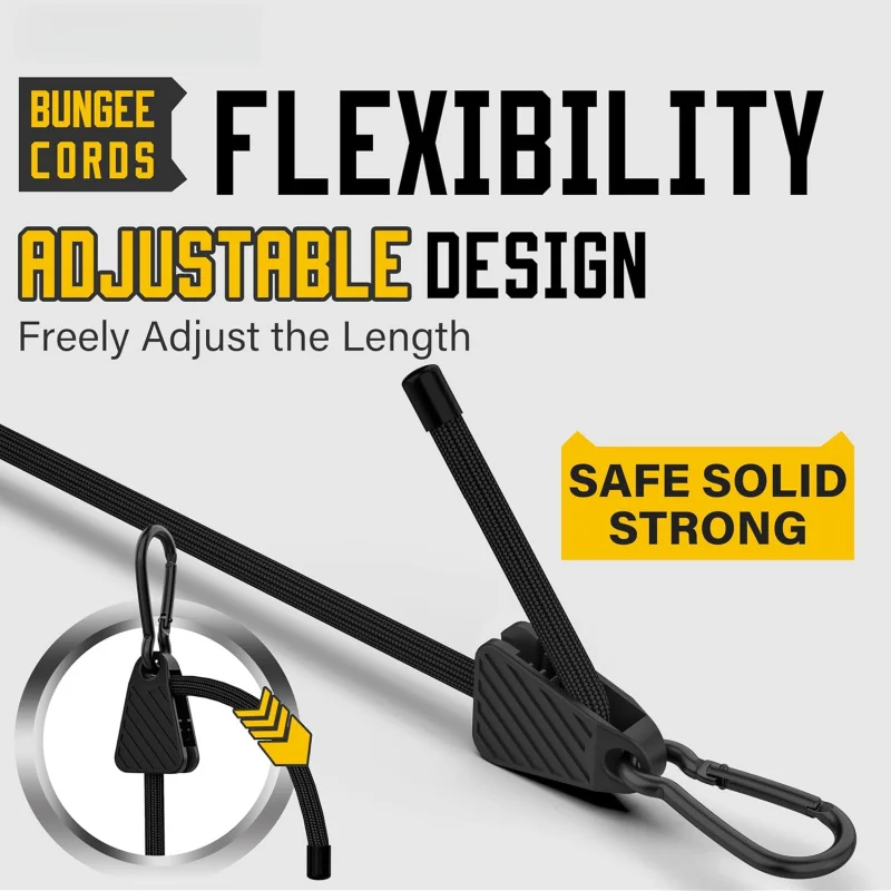 1-6PCS Adjustable Bungee Cord  - Resistance Band Heavy ulasan dan harga
