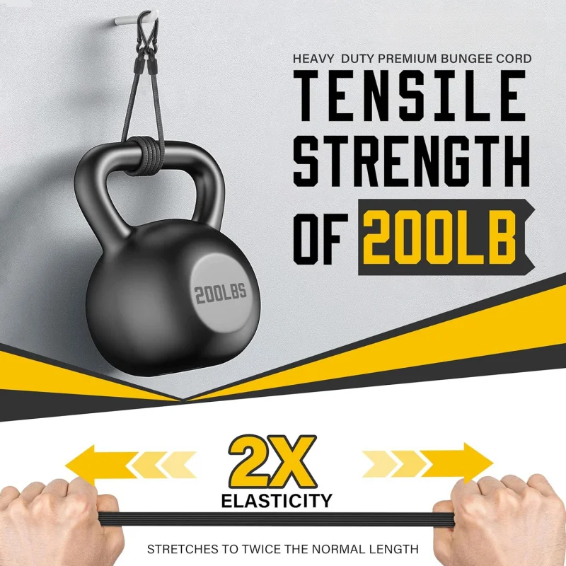 1-6PCS Adjustable Bungee Cord  - Resistance Band Heavy ulasan dan harga