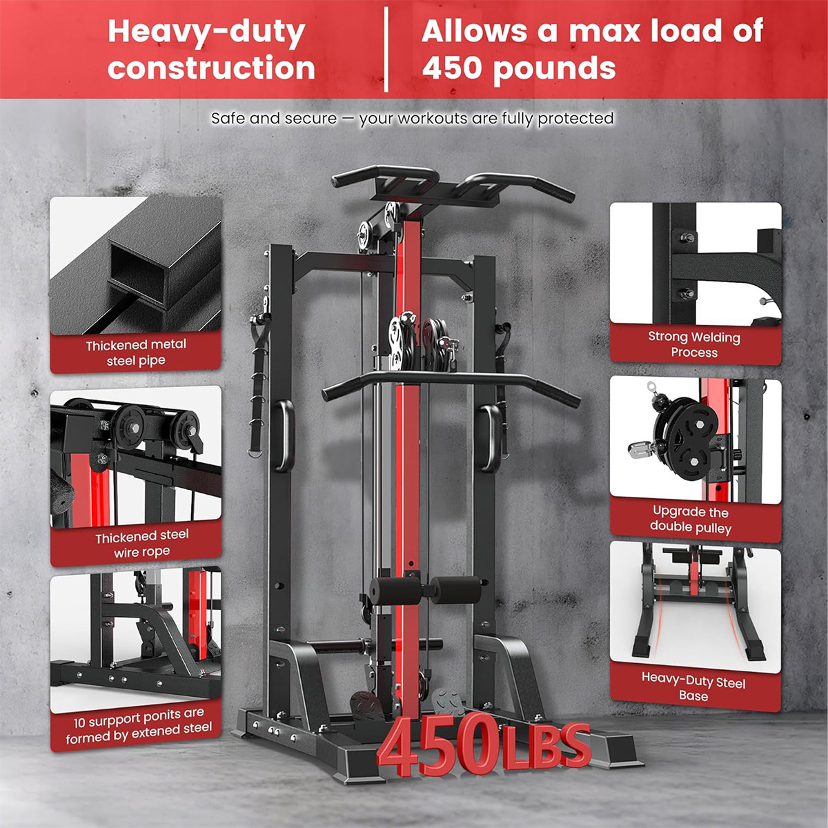 Pooboo Home Gym Machine - High - Home Gym Workout ulasan dan harga