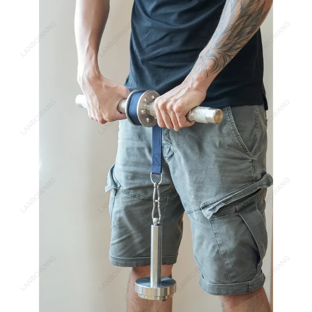 Stainless Steel Forearm Roller - Wrist Roller Forearm ulasan dan harga