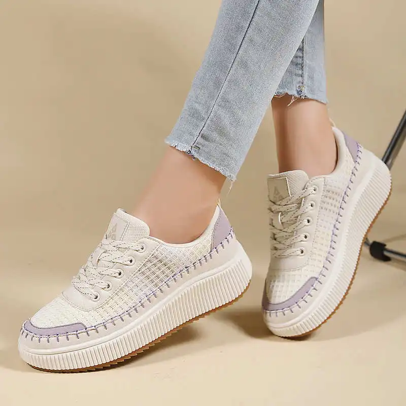 Brown Shoes Woman Flats Autumn - Home Gym Old School ulasan dan harga
