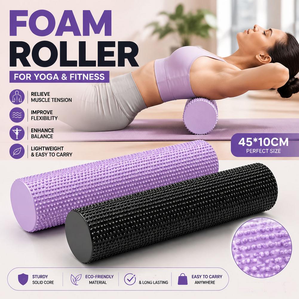 EVA High Density Yoga Foam Rol - Home Gym Yoga ulasan dan harga