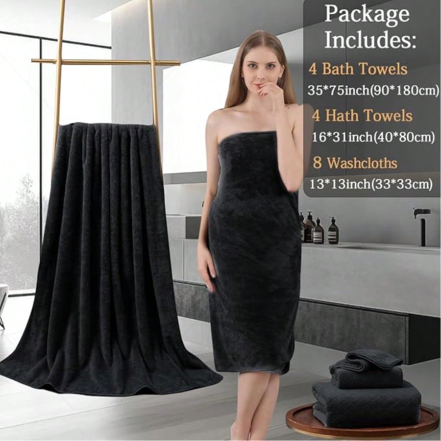 Oversized Bath Towel Set Luxur - Home Gym Set ulasan dan harga