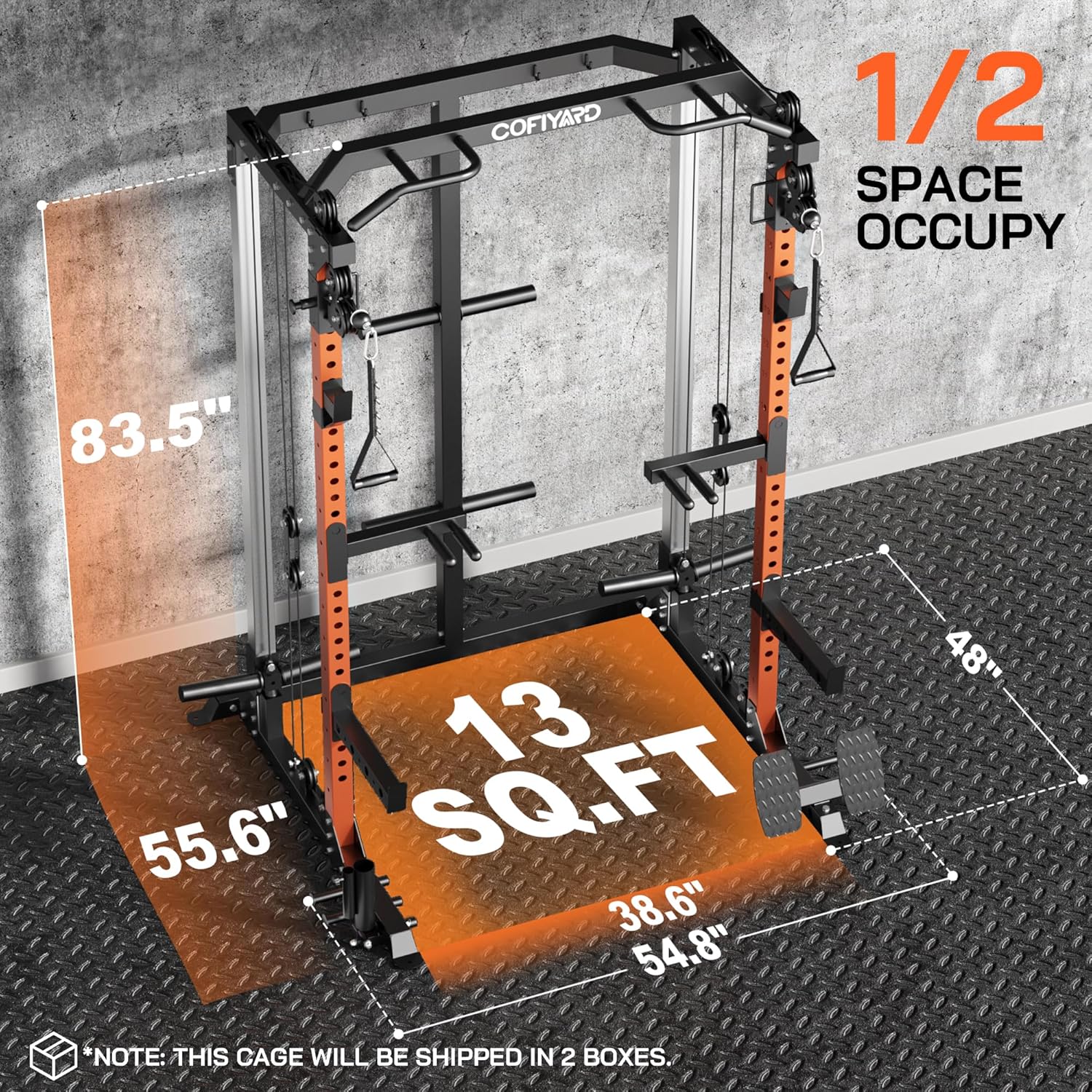 Power Cage, Power Rack with Du - Home Gym Cable Machine ulasan dan harga
