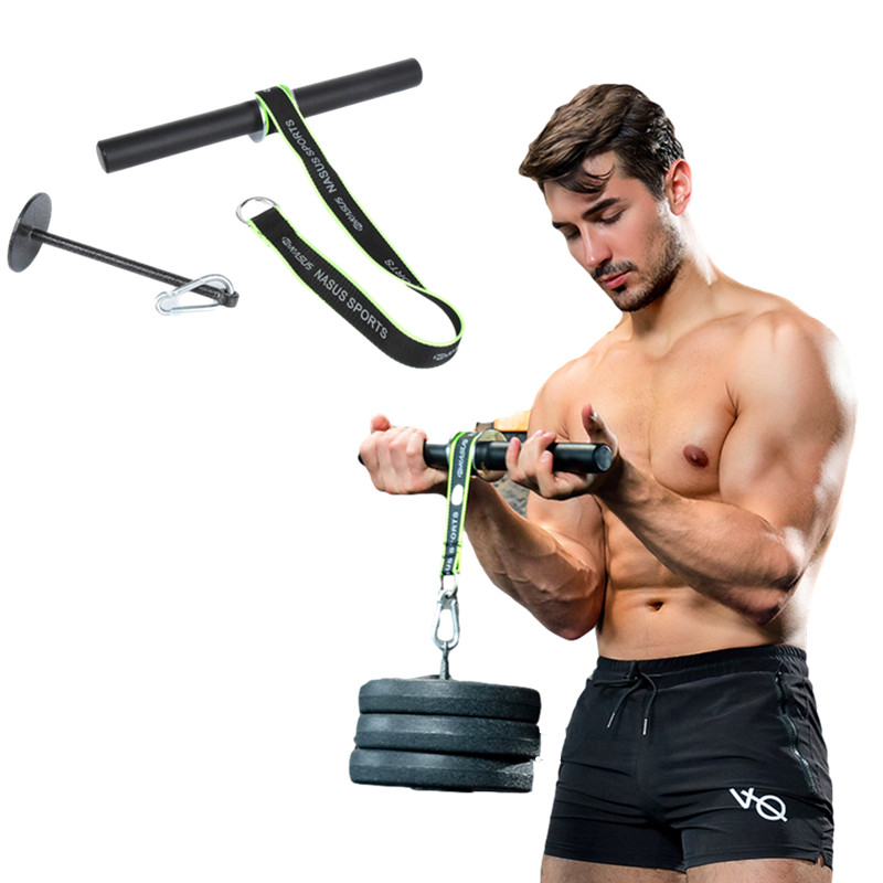 Arms Strength Exercise Fitness - Wrist Roller Forearm ulasan dan harga