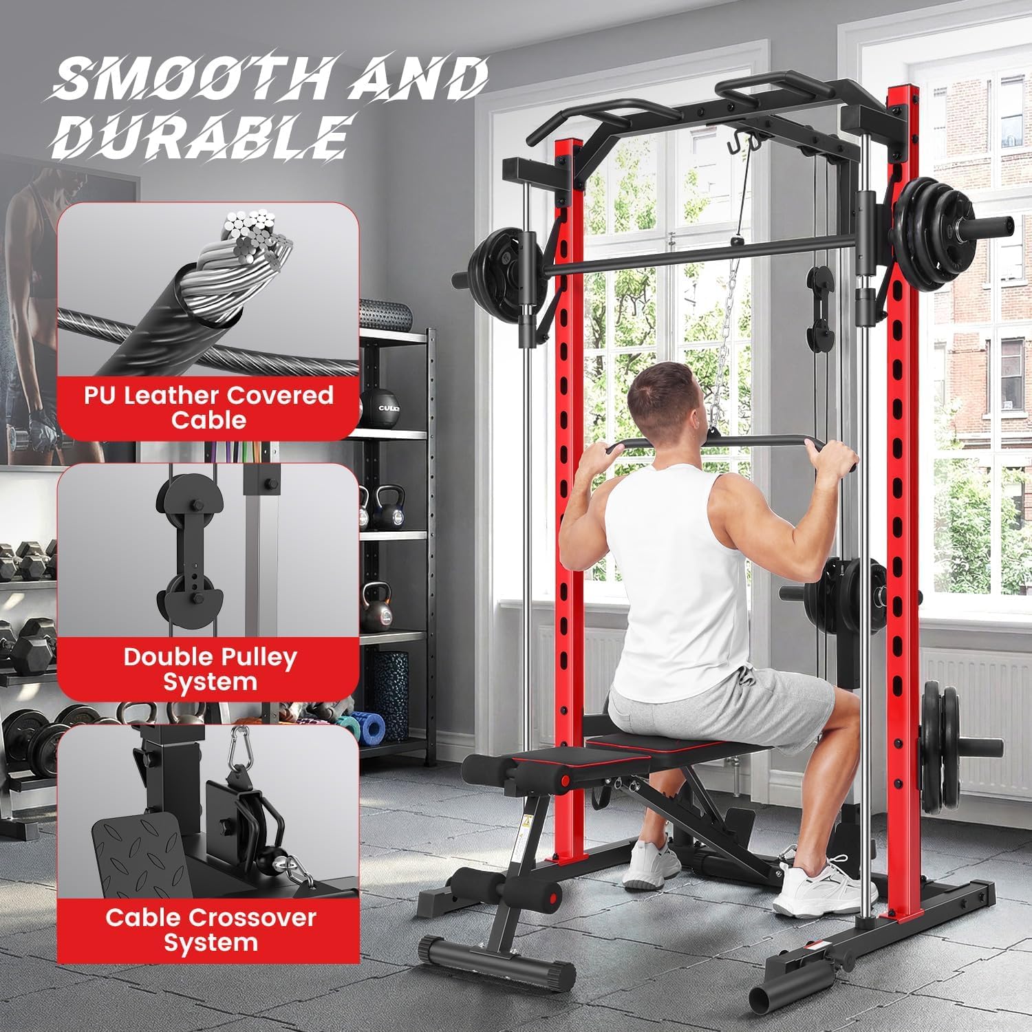 All-in-One Smith Machine Power - Home Gym One Machine ulasan dan harga