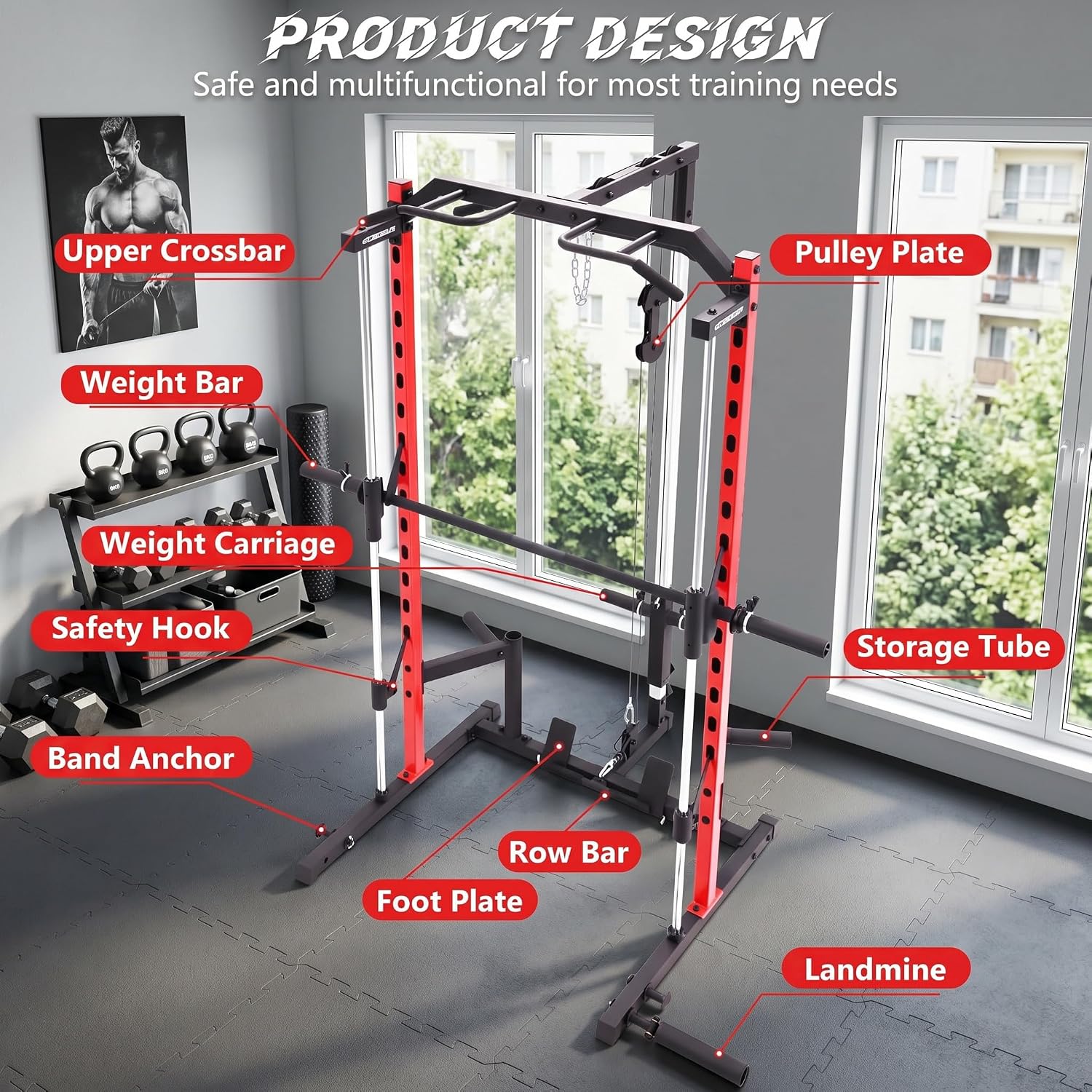 All-in-One Smith Machine Power - Home Gym One Machine ulasan dan harga